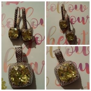 Premier Jewlery Green Earrings and Pendent